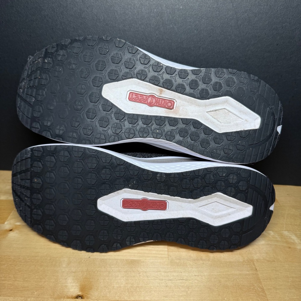 OrthoFeet 80023 Womens Black Knit Athletic Walking Sneakers Size 8 B Medium - Picture 10 of 10